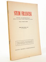 Studiti Francesi , rivista quadrimestrale dedicata alla cultura e civilta letteraria della Francia [ lot de 5 index annuels 1957-1961 ] : Indice dell'Annata 1957 ; 1958 ; 1959 ; 1960 ; 1961