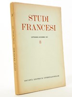 Studiti Francesi (rivista quadrimestrale dedicata alla cultura e civilta letteraria della Francia) N° 3 , settembre - dicembre 1957