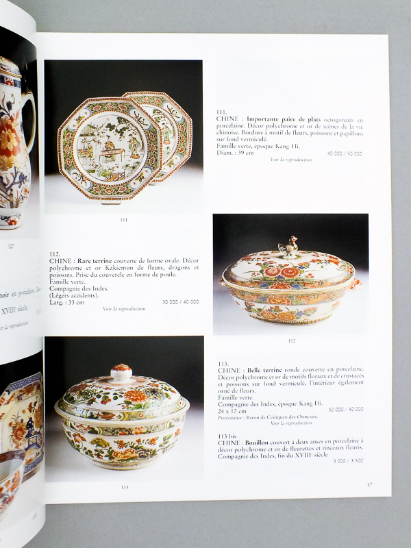 photo n°5 : [ Lot des 2 catalogues de vente du mobilier de la villa 'Le Croquet' ] Objet d'art, importants tableaux anciens, très bel ameublement provenant de la villa 'Le Croquet' et appartenant à divers, Vente à Lille, Dimanche 18 mars 2001 ;