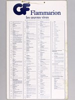 Catalogue de librairie de la collection GF-Flammarion [ vers 1988 ] 'Les grandes oeuvres sont dans la GF-Flammarion'
