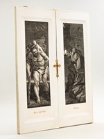 Bref pour l'Oratoire de la Famille [ 2 triptyques format oratoire ] I : Les Saintes Femmes éplorées - Le Crucifiement des Larrons - L'Elévation de la Croix - Saint Catherine - Saint Eloi ; II : La Descente de Croix - La Visitation de