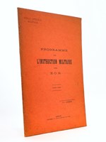 Programme de l'instruction militaire des E. O. R. 1939-1940 [ E.O.R. : Elèves Officiers de Réserve ]