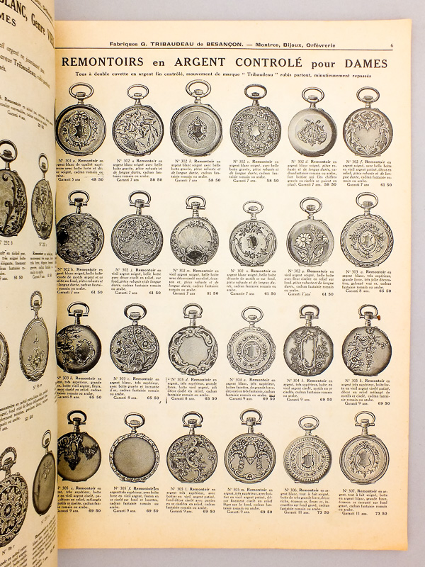photo n°2 : Fabriques G. Tribaudeau, Besançon : Montres, Bijoux, Orfèvrerie ( Catalogue général n° 73 ) 1922-1923