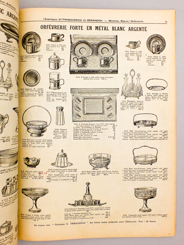 photo n°3 : Fabriques G. Tribaudeau, Besançon : Montres, Bijoux, Orfèvrerie ( Catalogue général n° 73 ) 1922-1923