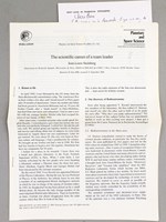 The scientific career of a team leader ( Planetary and Space Science 49 (2011) 511-522 ) [ with handwritten card sent to a friend and former collaborater ]