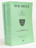 XVIIe siècle , Bulletin de la ' Société d'Etude du XVIIe siècle ' [ 17e , Dix-septième siècle ] 51e Année, 1999 ( 4 numéros, année complète) : n° 202 Les moralistes, nouvelles tenda