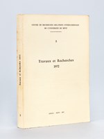 Centre de recherches Relations Internationales de l'Université de Metz Travaux et recherches 1972 [ Contient notamment : ] L'Empereur Julien et les peuples germaniques (Demarolle) ; François Ier et l'Ecosse en 1520 et 1521 (Blanchot) ; Un ad