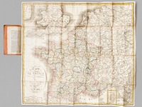 Carte de France dressée en 86 Départemens, Avec les Préfectures et Sous-Préfectures, Archevêchés, Evêchés, par Phélipeau, 1821