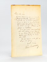 Lettre autographe signée de Paul Burani : 'Mon cher ami, je vous adresse un ami, le Vicomte Jacques de Dreuille, sorti le 1er avec médaille d'or, de l'Ecole de Grignan et qui a besoin de renseignements spéciaux que vous pourrez sans d