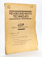 Renseignements techniques N° 4.03 B 4.03_2 Tours à Poitiers. Mai 1960 [ Avec : ] [ Avec : ] Supplément au Fascicule-Horaires N° 4.03 B Tours à Poitiers 29 Mai 1960