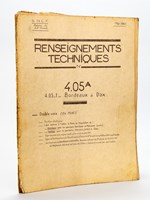 [ Renseignements techniques N° 4.05 A et 4.05 B ] : 4.05.1 : Bordeaux à Dax Mai 1960 [ Avec : ] Fascicule-Horaires N° 4.05 A Horaires. Bordeaux-Saint-Jean Dax. Service du 29 Mai 1960 [ Avec : ] Supplément au Fascicule-Horaires N°