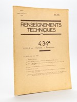 Renseignements techniques N° 4.34 A 4.34 1 Facture à Arcachon Mai 1960 [ Avec : ] Fascicule-Horaires N° 4.34 A Horaires. Orléans - Tours. Service du 29 mai 1960