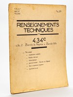 Renseignements techniques N° 4.34 C 4.34 2 Biarritz la Négresse à Biarritz Ville. Mai 1959 [ Avec : ] Fascicule-Horaires N° 4.34. C Horaires. Biarritz la Négresse à Biarritz Ville. Service du 29 mai 1960 [ Avec : ] Su