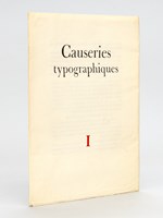 Causeries Typographiques. Nouvelle Série n° 1 - Pourtraits divers [ 1946 - Edition originale ]