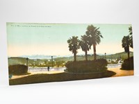 Pau. La Chaîne des Pyrénées vue du Square Saint-Martin (C.C. 4) [ Vue panoramique géante en couleurs format 56 x 23 cm ]