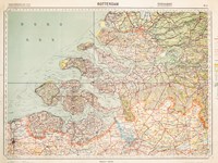 Rotterdam. Bl. 4 Chromo-Typografische Kaart van het Koninkrijk der Nederelanden 1 : 200.000 Sonderausgabe ! Nur für Dienstgebrauch ! [ German military map - Nederlands and Belgium : Rotterdam - Antwerpen (Anvers) - Brügge (Bruges) - Dordrecht -