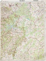Malmedy 1 : 100.000 Sonderausgabe ! Nur für Dienstgebrauch ! Karte von Belgien Blatt X [ German military map - Aix-la-Chapelle ; Montjoie ; Malmedy ]