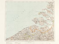 Gent. Ubersichskarte von Mitteleuropa 1 : 300.000 [ German military map - Nederlands and Belgium : Gand - Gent Nord See ]