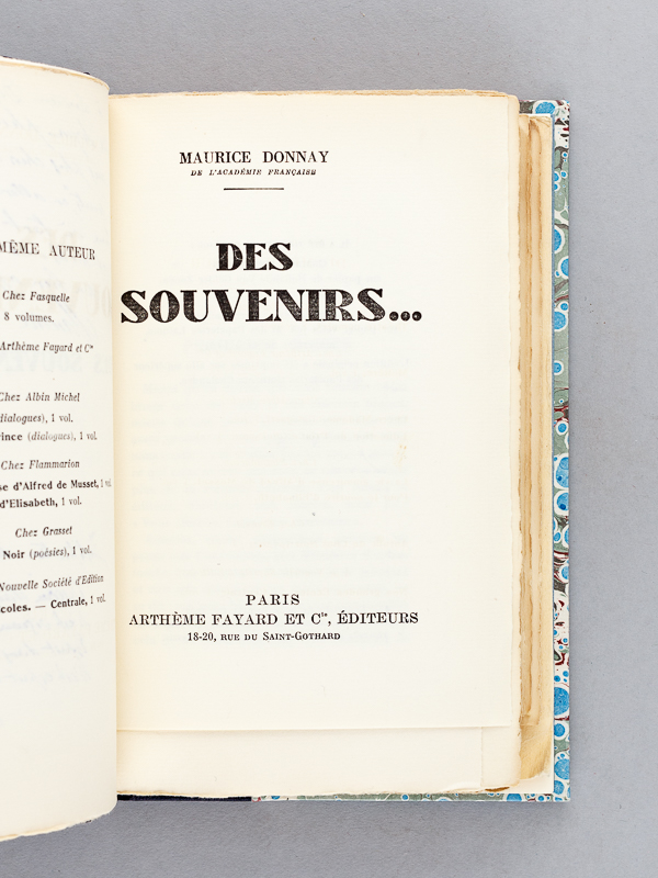 photo n°4 : Des Souvenirs... [ Livre dédicacé par l'auteur à Lucien Descaves ]