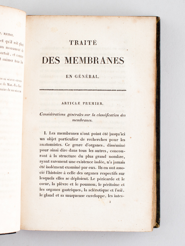 Traite' des membranes en general et de