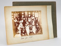 3 Photos anciennes de bal costumé dont 'Mardi-Gras 1892', 'Charades 1892'