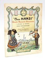 [ Menu / Carte ] 'Chez Hansi' Grande Brasserie Alsacienne 3, Place de Rennes. Paris-Montparnasse