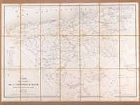 Carte des Etapes de la Province d'Alger, publiée par le Dépôt de la Guerre. 1861 Revue en 1865