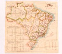Brésil. Carte Politique et Economique [ Commerce International en 1906 et 1907 ]
