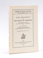 Textes biographiques du Sérapeum de Memphis. Contribution à l'étude des Stèles votives du Sérapeum