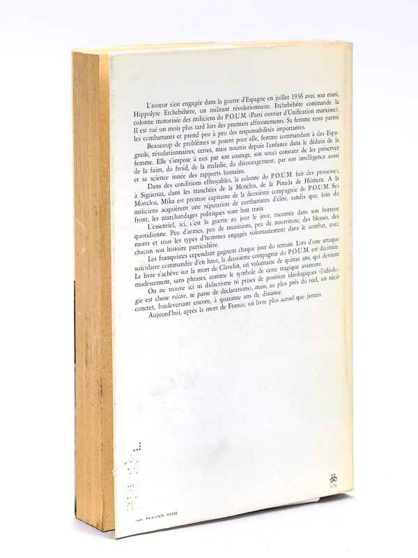 photo n°6 : Ma Guerre d'Espagne à moi. Une femme à la tête d'une colonne de combat [ Livre dédicacé par l'auteur ]