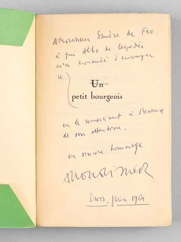 photo n°2 : Un petit bourgeois [ Edition originale - Livre dédicacé par l'auteur ]