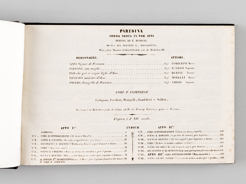 photo n°3 : Parisina. Melodramma in tre Atti. Felice di Romani.