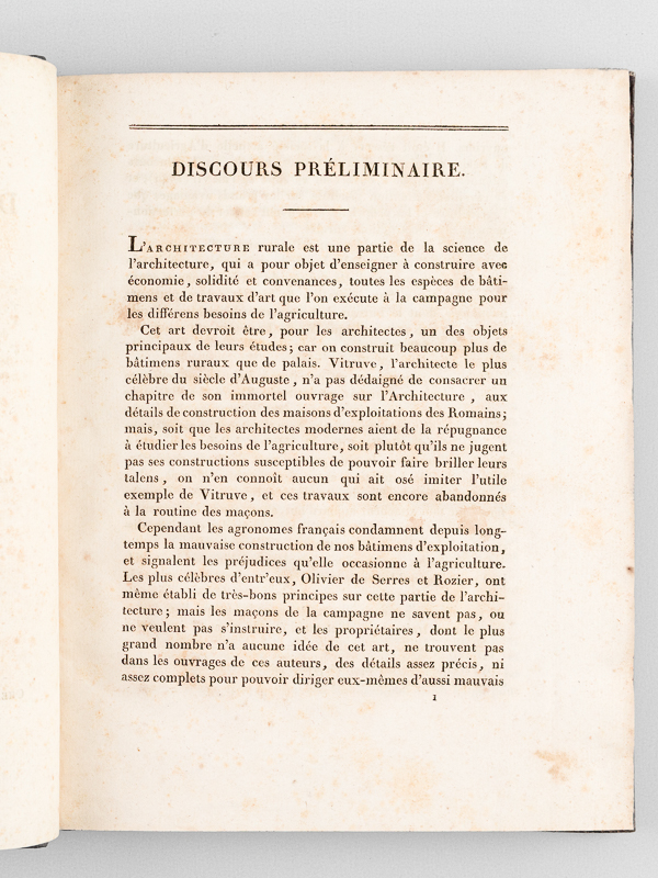 photo n°12 : Traité d'Architecture Rurale [ Edition originale ] Contenant : 1° Les Principes généraux de cet Art ; 2° Leur application aux différentes espèces d'Etablissements ruraux ; 3° Les détails de constructio