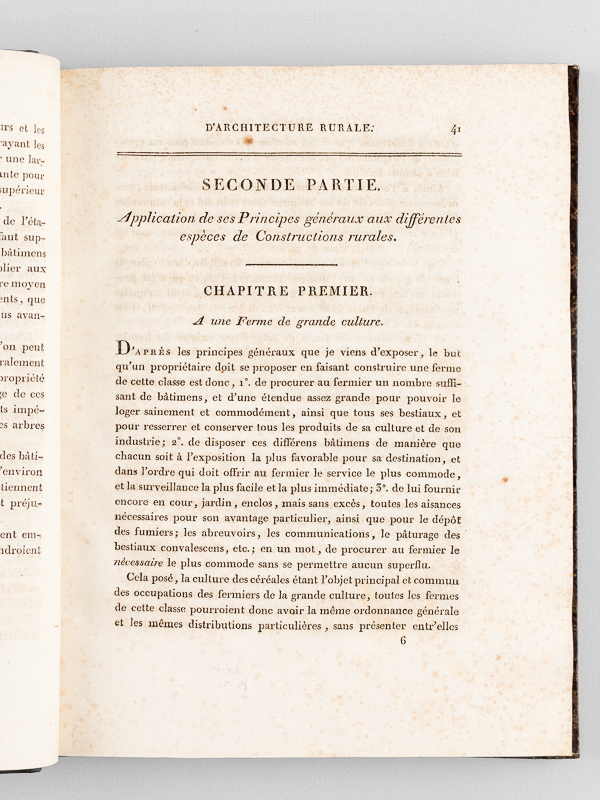 photo n°7 : Traité d'Architecture Rurale [ Edition originale ] Contenant : 1° Les Principes généraux de cet Art ; 2° Leur application aux différentes espèces d'Etablissements ruraux ; 3° Les détails de constructio