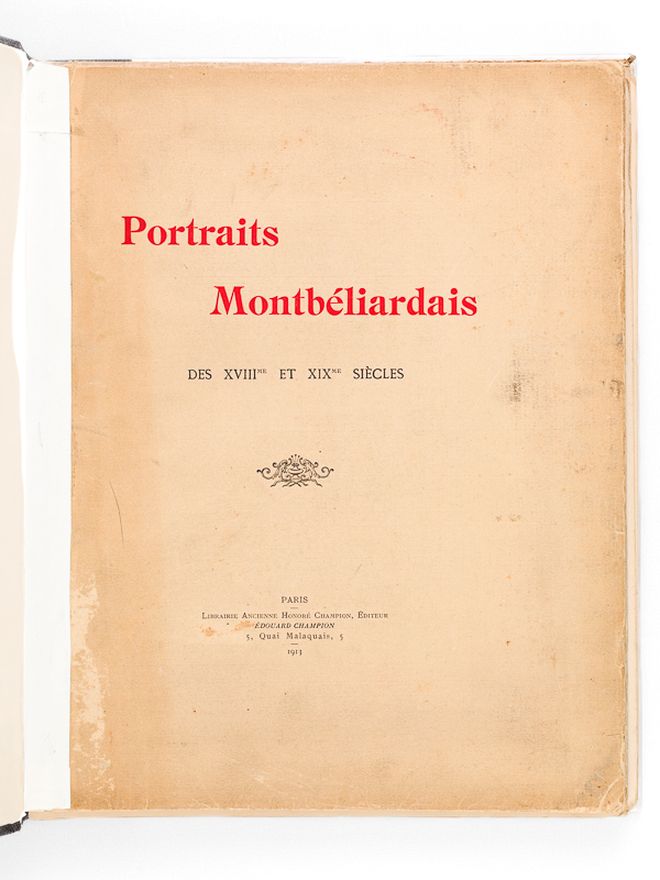 photo n°2 : Portraits Montbéliardais des XVIIIe et XIXe siècles [ Edition originale ]