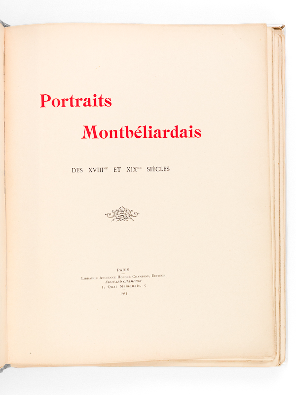 photo n°3 : Portraits Montbéliardais des XVIIIe et XIXe siècles [ Edition originale ]