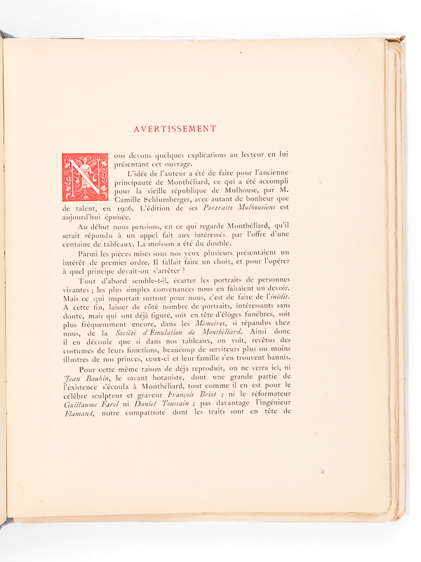 photo n°5 : Portraits Montbéliardais des XVIIIe et XIXe siècles [ Edition originale ]