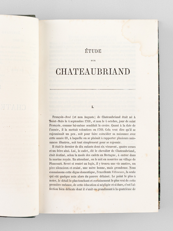 photo n°5 : Oeuvres complètes de Chateaubriand (12 Tomes - Complet) Tome 1 : Etude sur Chateaubriand - Essai sur les Révolutions anciennes et modernes ; 2 : Génie du Christianisme ; 3  : Atala - René - Le dernier Abencérage - Les Na