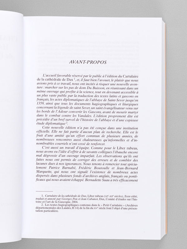 photo n°3 : Chartes et Documents hagiographiques de l'abbaye de Saint-Sever (Landes) (988-1359) (2 Tomes - Complet)