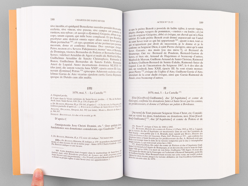 photo n°4 : Chartes et Documents hagiographiques de l'abbaye de Saint-Sever (Landes) (988-1359) (2 Tomes - Complet)