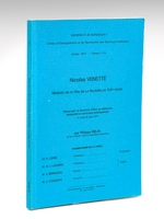 Nicolas Venette, médecin de la Ville de La Rochelle au XVIIe siècle. Thèse pour le doctorat en médecine, présentée et soutenue publiquement le jeudi 30 juin 1977.