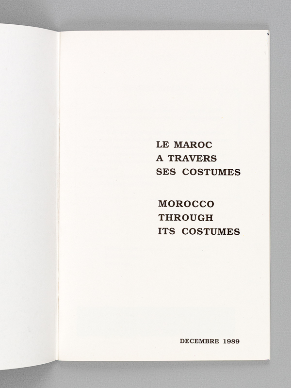 photo n°2 : Le Maroc à travers des Costumes - Morocco through its Costumes