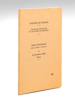 Collège de France. Chaire de Grammaire et de Pensée allemande. Leçon inaugurale faite le Vendredi 25 avril 1986 [ Edition originale ]