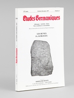 Etudes germaniques. Allemagne - Autriche - Suisse - Pays Scandinaves et néerlandais. Revue trimestrielle de la Société des Etudes germaniques [ 53e année octobre -décembre 1997 n°4 ] Les Runes. Fr. Schlegel