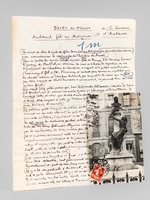 [ Manuscrit autographe signé d'un article sur Théodore Aubanel ] Billet de Minuit : 'Aubanel fêté en Avignon ou Le souvenir d'Aubanel' : 'On vient de clore le cycle des fêtes données en Avignon ces dernières