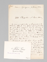 [ Lettre autographe signée adressée à l'éditeur Charpentier ] 1 L.A.S. signée de 2 pages, datée de Villeneuve-les-Avignon, datée du 21 février 1880 : 'MM. Charpentier libraires éditeurs', 'Je