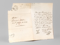 [ Lettre autographe signée adressée à Louis-Aimé Martin ] 1 L.A.S. affranchie d'une page datée du 12 novembre 1813, adressée à Louis Aimé Martin, rue St Jacques n° 228 : 'Mon Cher Monsieur, J'ai