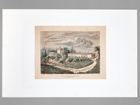 Château de La Tour-Carnet (Saint-Laurent-Médoc) à M. Charles-Oscar de Luëtkens [ Gravure originale en couleurs ]