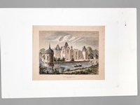 Château d'Issan (Cantenac - Médoc) à M. Gustave Roy [ Gravure originale en couleurs ]