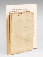 Cours manuscrit de Droit naturel [ Notes de cours manuscrites d'un étudiant, Léon Lemaigre-Dubreuil, Années 1821-1822 ]